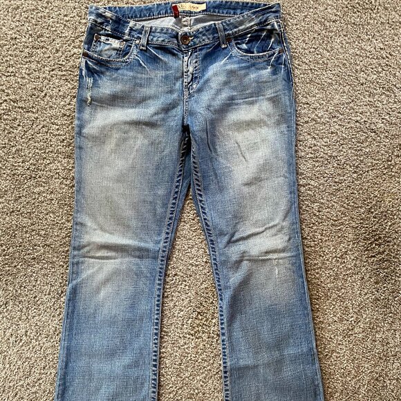BKE Jeans Womens 33 x 33.5 Blue Kate Boot Cut Cowgirl Western Light Wash Casual - Picture 1 of 6